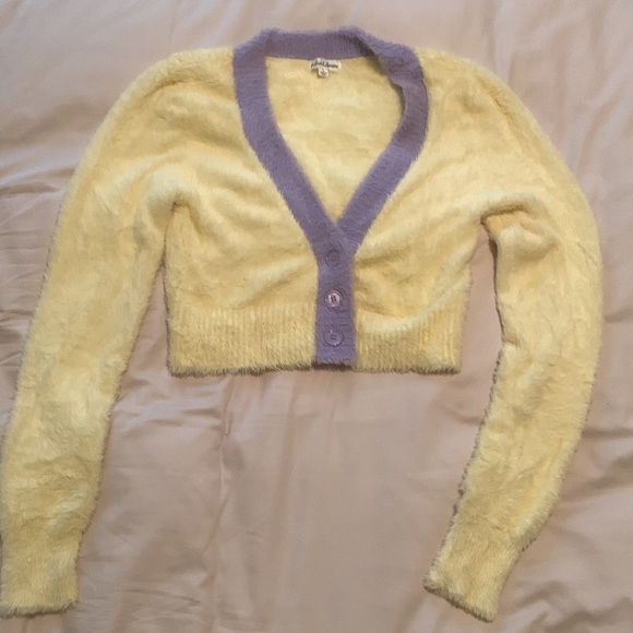 For Love and Lemons Fuzzy Cropped Cardigan Used - Picture 4 of 10